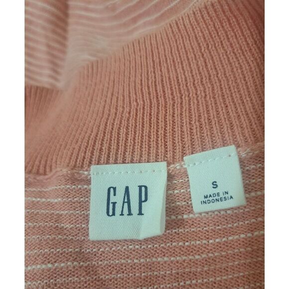 GAP Sweater Womens Small Cardigan BLUSH PINK ANY SEASON LONG COTTON open Front - Picture 5 of 7